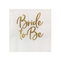 Kağıt Peçete Varaklı Baskılı Bride To Be Yazılı 33X33 CM(16 Adet) Kağıt Peçete Varaklı Baskılı Bride To Be Yazılı 33X33 CM(16 Adet)