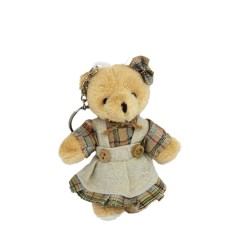 Kıyafetli Peluş Ayıcık Anahtarlık Koyu Renk 12 CM Kıyafetli Peluş Ayıcık Anahtarlık Koyu Renk 12 CM