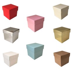 Komple Karton Kutu Düz Renk 6X6X6 CM (25 Adet)