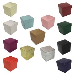 Komple Karton Kutu Düz Renk 7X7X7 CM (25 Adet)