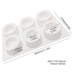 Mum Çikolata Kalıbı  Yuvarlak Oluklu Pişirme Silikon Kalıbı Kek Silikon Kalıbı 6’lı Mum Çikolata Kalıbı  Yuvarlak Oluklu Pişirme Silikon Kalıbı Kek Silikon Kalıbı 6’lı