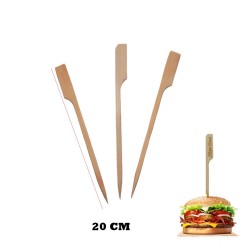 Özel Ahşap Yassı Saplı Çöp Şiş Çubuğu 20 CM (100 Adet) Özel Ahşap Yassı Saplı Çöp Şiş Çubuğu 20 CM (100 Adet)