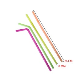 Plastik  Pipet 8 MM Karışık Renkli 26 CM (50 Adet) Plastik  Pipet 8 MM Karışık Renkli 26 CM (50 Adet)