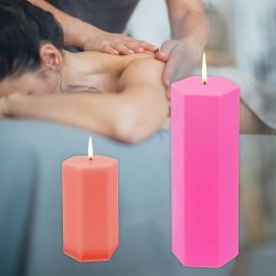 Poli Karbon Mum Kalıbı Altı Köşeli  9.3X5.5 CM Poli Karbon Mum Kalıbı Altı Köşeli  9.3X5.5 CM