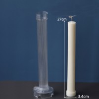 Poli Karbon Mum Kalıbı Dik Çizgili   29 CM Poli Karbon Mum Kalıbı Dik Çizgili   29 CM