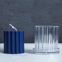 Poli Karbon Mum Kalıbı Dik Çizgili 6218 Poli Karbon Mum Kalıbı Dik Çizgili 6218