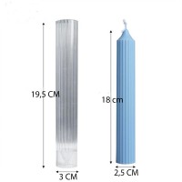 Poli Karbon Mum Kalıbı Dik Çizgili 6268 Poli Karbon Mum Kalıbı Dik Çizgili 6268