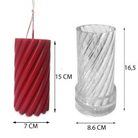 Poli Karbon Mum Kalıbı Mika Sert Plastik Burgulu Mum Kalıbı 16.5 CM 6236 Poli Karbon Mum Kalıbı Mika Sert Plastik Burgulu Mum Kalıbı 16.5 CM 6236
