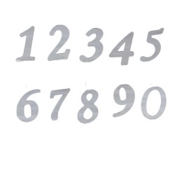 Rakam Aynalı Pleksi 4 Cm - Flexi Rakam Sayı Gümüş Rakam Aynalı Pleksi 4 Cm - Flexi Rakam Sayı Gümüş