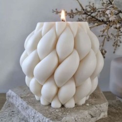 Silikon Kalıp Büyük Boy Burgulu Mum  Kokulu Taş Kalıbı S125-1 Silikon Kalıp Büyük Boy Burgulu Mum  Kokulu Taş Kalıbı S125-1