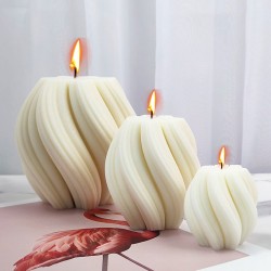 Silikon Kalıp Büyük Boy Yatay Burgulu  Mum Kokulu Taş Kalıbı  Orta Boy S127-1 Silikon Kalıp Büyük Boy Yatay Burgulu  Mum Kokulu Taş Kalıbı  Orta Boy S127-1