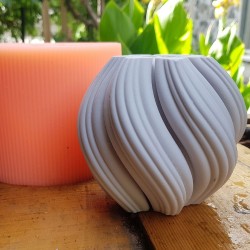 Silikon Kalıp Büyük Boy Yatay Burgulu  Mum Kokulu Taş Kalıbı  S127-2 Silikon Kalıp Büyük Boy Yatay Burgulu  Mum Kokulu Taş Kalıbı  S127-2