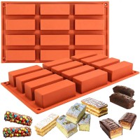 Silikon  Kalıp Dikdörtgen Tek Kişilik 12li Pasta Kek Kalıbı BT655