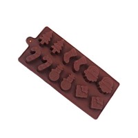 Silikon Kalıp Kurabiye Kalıbı Çam Ağaçlı Model 12 Li B1262