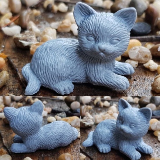 Silikon Kalıp Minik Kedi Mum Kalıbı B4209 Silikon Kalıp Minik Kedi Mum Kalıbı B4209