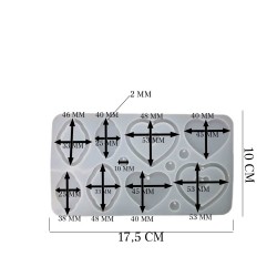 SilikonÇoklu  Kalp Ve Bulut Modeli Kolye  Kalıbı SilikonÇoklu  Kalp Ve Bulut Modeli Kolye  Kalıbı