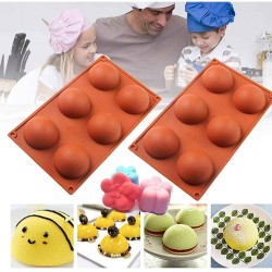 Silikon Yarım Küre Şekilli Top Çikolata Kek Kalıbı 6 lı BT008 Silikon Yarım Küre Şekilli Top Çikolata Kek Kalıbı 6 lı BT008