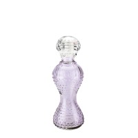 Şişe Cam Saray  Kapaklı  NOKTA  Desenli Vazo 100 CC (10 Adet)