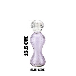 Şişe Cam Saray  Kapaklı  NOKTA  Desenli Vazo 100 CC (10 Adet) Şişe Cam Saray  Kapaklı  NOKTA  Desenli Vazo 100 CC (10 Adet)