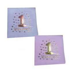 1 Yaşındayım Yazılı  Peçete Varaklı 33X33 CM  (16 Adet) 1 Yaşındayım Yazılı  Peçete Varaklı 33X33 CM  (16 Adet)