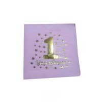 1 Yaşındayım Yazılı  Peçete Varaklı 33X33 CM  (16 Adet) 1 Yaşındayım Yazılı  Peçete Varaklı 33X33 CM  (16 Adet)