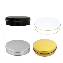 Yuvarlak Teneke Kutu Bal Ve Şeker Kutusu 7x2  CM (12 Adet) Yuvarlak Teneke Kutu Bal Ve Şeker Kutusu 7x2  CM (12 Adet)